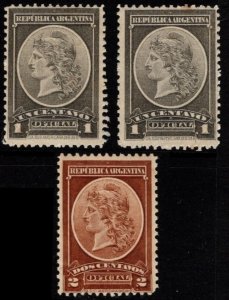 1901 Argentina Scott #- O31-O32 1 & 2 Centavo Liberty Head Official Stamps MNH