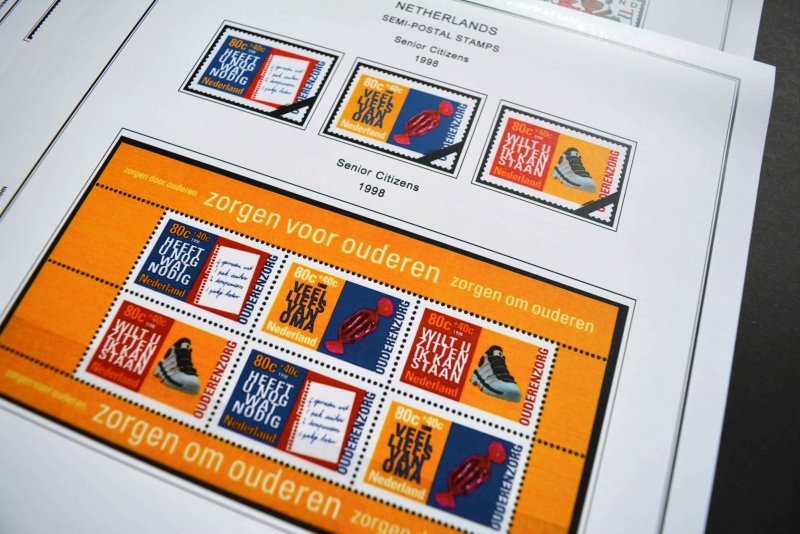 COLOR PRINTED NETHERLANDS 1852-2010 STAMP ALBUM PAGES (315 illustrated pages)