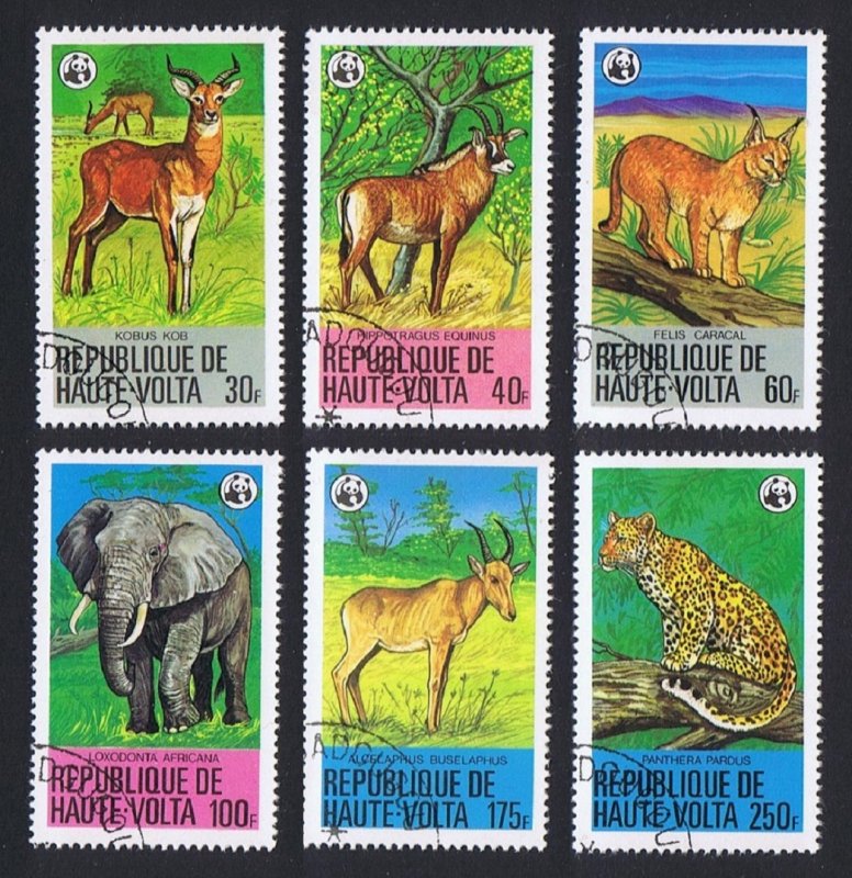 Upper Volta WWF Endangered Animals 6v 1979 CTO SC#506-511 SG#528-533 MI#760-765