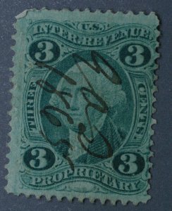 United States #R18c VG Used Revenue Hand Cancel