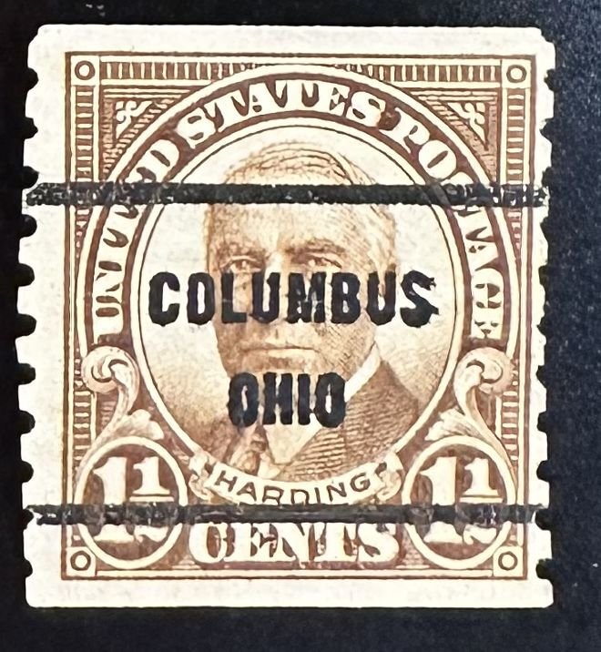 US #686 Used Coil F/VF 1.5c Harding (COLUMBUS, OHIO Precancel) 1930 [B7.5.4]