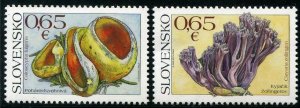 HERRICKSTAMP NEW ISSUES SLOVAKIA Sc.# 773a-b Nature Protection 2017 Mushrooms