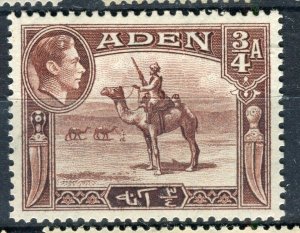 ADEN; 1938 early GVI issue Mint hinged 1a. value