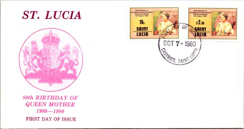 Saint Lucia, Worldwide First Day Cover, Royalty