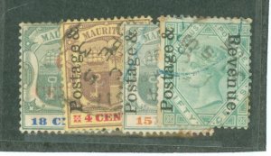 Mauritius #113/118/120/122 Used Single