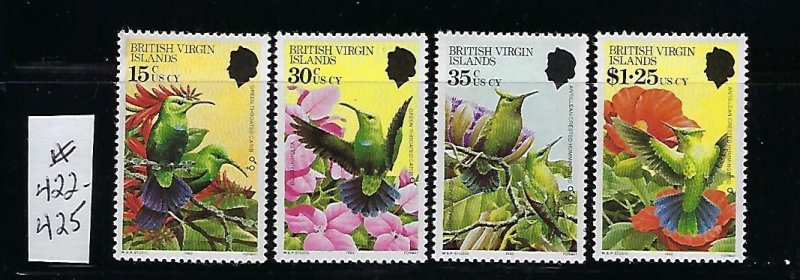 BRITISH VIRGIN IS. SCOTT #422-425  1982 BIRDS - MINT NEVER  HINGED