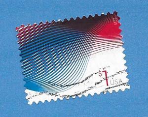 SC# 4953 - ($1.00) - Patriotic Waves - Used Single