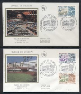 France 1981 Council of Europe 2x FDC