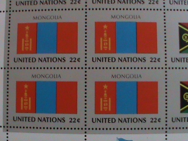 ​UNITED NATION-1987 SC#499-502 U. N. FLAGS SERIES MNH FULL SHEET- VERY FINE