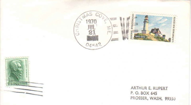 United States Maine Christmas Cove 04542 1970 4-bar  1967-1974  Philatelic.