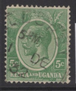 KENYA, UGANDA & TANGANYIKA SG78 1927 5c GREEN FINE USED