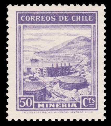 CHILE STAMP YEAR 1938 - 40. SCOTT # 204. MINT.