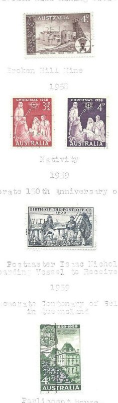 Australia #305 thru 389 Includes a OG #379 On Pages Used + Unused OG VF