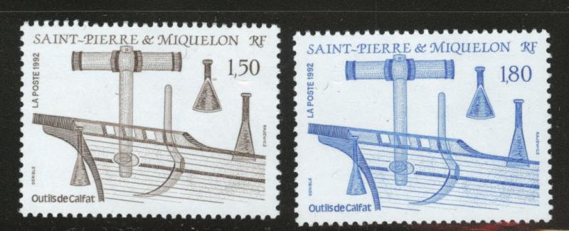 St. Pierre & Miquelon Scott 578-579 MNH** 1992 set