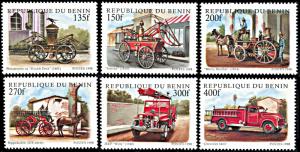 Benin 1062-1067, MNH, Antique Fire Engines