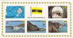 Sark Shipping Company miniature Sheet NHM