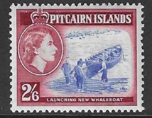 PITCAIRN ISLANDS SG28 1957 2/6 ULTRAMARINE AND LAKE MNH