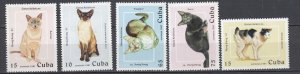 J42334 jlstamps 1997 cuba mh set #3800-3804 cats