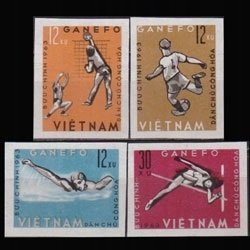 Vietnam 1963 MNH Stamps Scott 276-279 Imper Sport GANEFO Games Volleyball Soccer