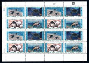 [68465] Marshall Islands 1990 Marine Life Hedging Turtles Full Sheet MNH