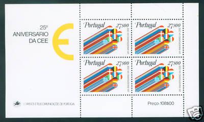 PORTUGAL Scott 1527a EEC Flag sheet 1982