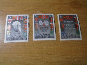 Austria  #  820-22  MNH