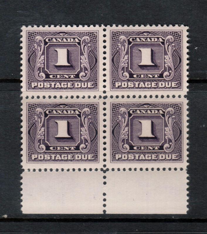 Canada #J1 Extra Fine Never Hinged Gem Block