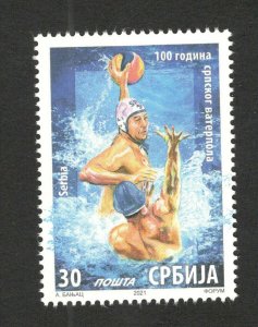 SERBIA MNH STAMP - 100 YEARS OF SERBIAN WATER POLO - 2021.