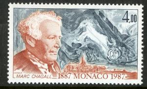 MONACO 1599 MNH SCV $2.25 BIN $1.15 ARTIST MARC CHAGALL