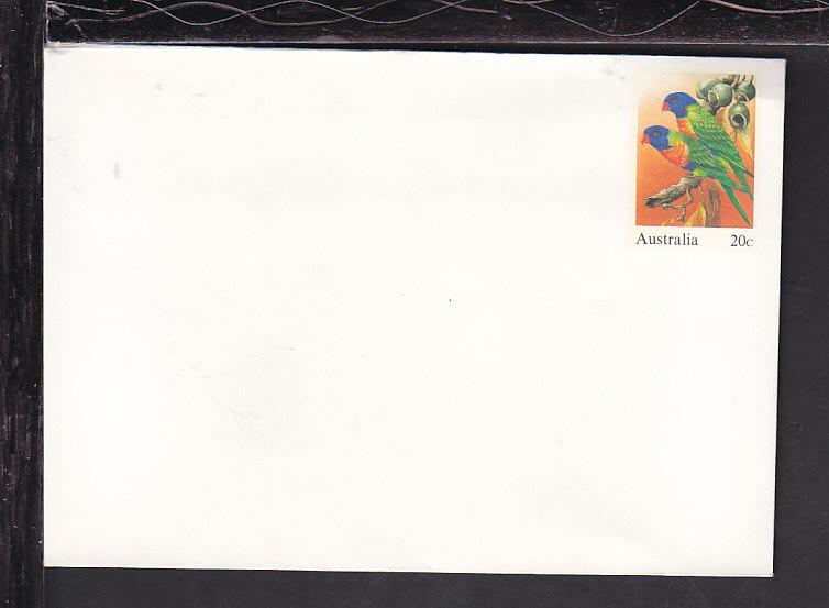 Australia Birds Postal Envelope Unused