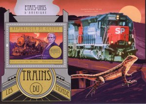 Guinea 2012 TRAINS OF THE WORLD (USA) Souvenir Sheet (1) MNH