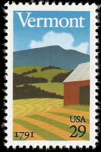 Vermont USA United States 29 Cent Mint Unused Stamp MNH Scott #2533