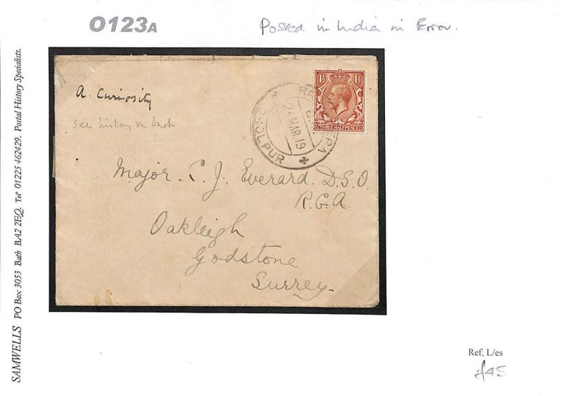 O123a 1919 GB Surrey Godstone India Dholpur {samwells-covers}