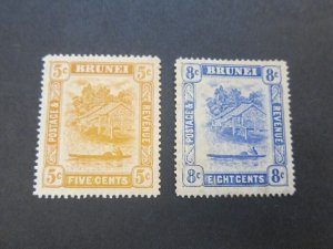 Brunei 1916 Sc 23,26 MH