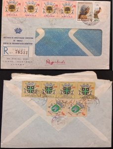 DM)1965, ANGOLA, CIRCULATED COVER, REGISTERED MAIL, WITH STAMPS