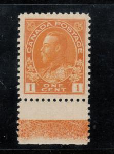 Canada #105 Extra Fine Never Hinged Lathework D Inverted