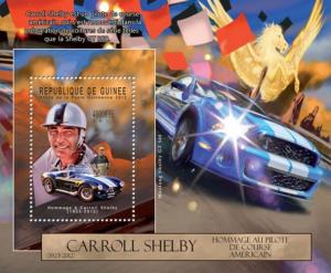 GUINEA 2012 SHEET CARROL SHELBY DRIVERS AUTOMOBILE PILOTS CARS