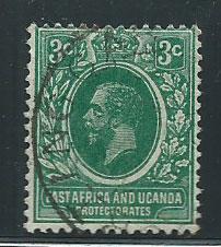 East Africa & Uganda SG 45a Used Dp Blue Green