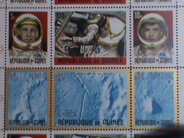 ​GUINEA 1965-SC#387a AMERICAN & RUSSIAN ACHIEVEMENT IN SPACE- MNH SHEET VF