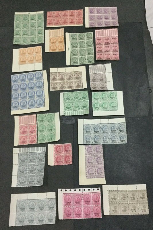 MOMEN: INDIA CHAMBA SG # 21 BLOCKS MINT OG NH LOT #198489-6044