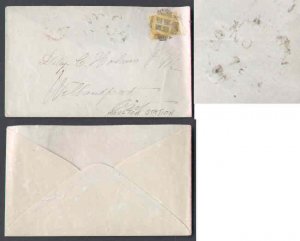 Canada-covers #8444 - 1c Small Queen with fancy cancel - Haldimand County - Moul