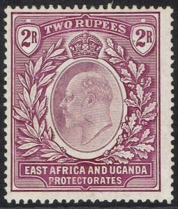 EAST AFRICA AND UGANDA 1904 KEVII 2R WMK MULTI CROWN CA