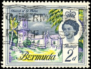 BERMUDA Sc 176 F-VF/USED - 1962 2p  Church of St.Peter