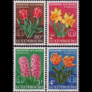 LUXEMBOURG 1955 - Scott# 300-3 Flowers Set of 4 NH