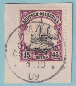 GERMAN EAST AFRICA 28  USED ON PIECE - AMANI CANCEL - VERY FINE! - AEA