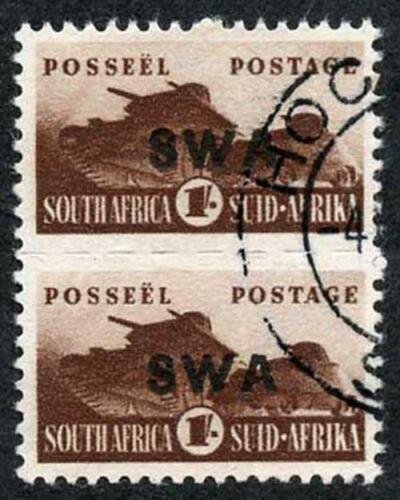 South West Africa SG130 1943 War Effort 1/- brown large opt  Fine used 