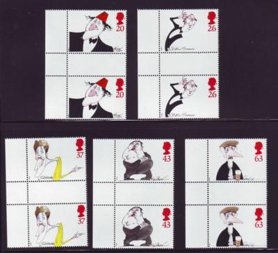 Great Britain Sc 1809-13 1998 Comedians gutter pairs NH