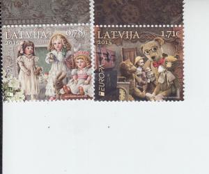 2015 Latvia Europa - Toys (2) (Scott 907-08) MNH