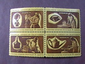 U.S.# 1456-1459(1459a)-MINT NEVER/HINGED--BLOCK OF 4---COLONIAL CRAFTSMEN---1972
