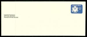 #UO73 20c Official  Embossed - MInt (size 10 Regular)